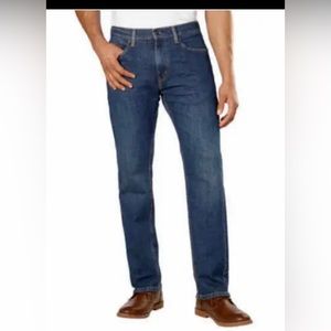 Levi's Men's 505 Straight Cut Regular Fit 5 Pocket Denim Blue Jeans, 34,32